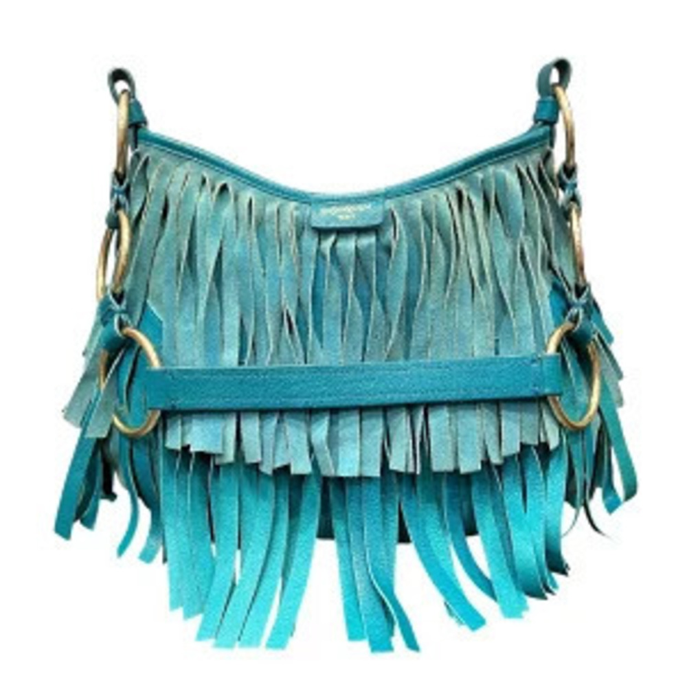 Saint Laurent Yves Rive Gauche Bohme Shoulder Bag Suede